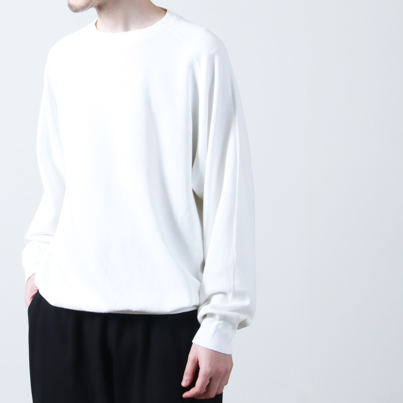 COMOLI (コモリ) LWコットン裏毛 クルーネック / ライトウエイト