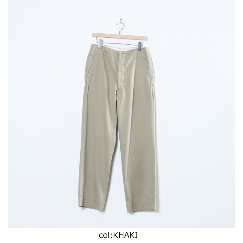 COMOLI (コモリ) KHAKI チノパンツ / カーキチノパンツ