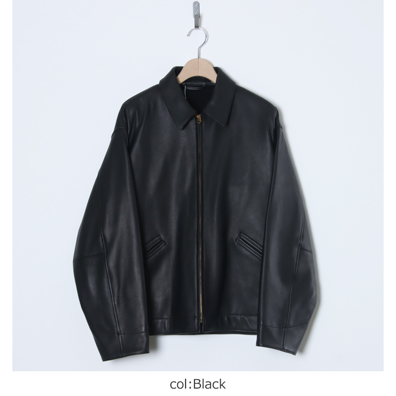 COMOLI (コモリ) カーフスキン ジップショートジャケット
