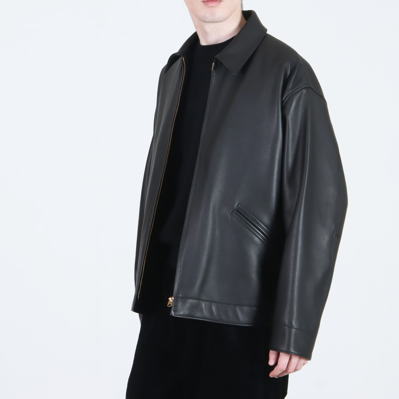 COMOLI (コモリ) カーフスキン ジップショートジャケット