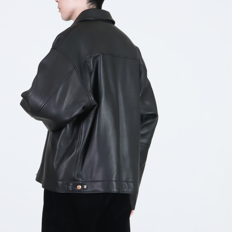 COMOLI (コモリ) カーフスキン ジップショートジャケット