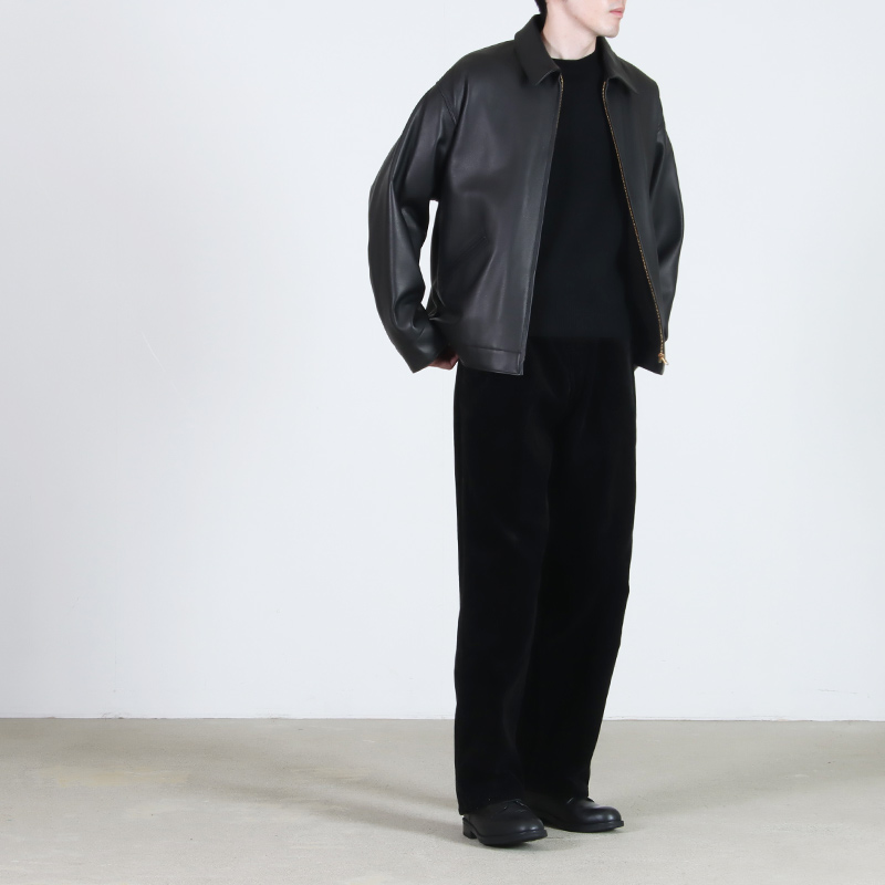 COMOLI (コモリ) カーフスキン ジップショートジャケット