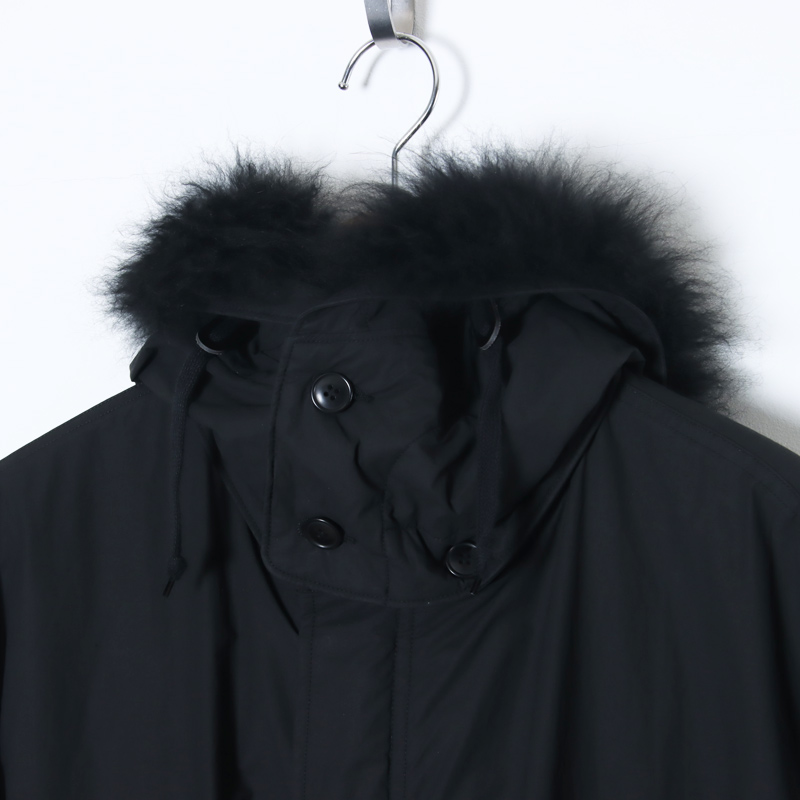 COMOLI (コモリ) コットンナイロン ミリタリーフーデッドコート