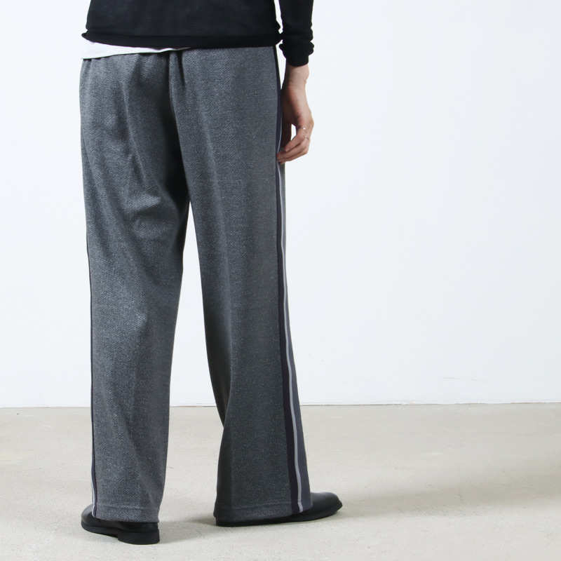 COOHEM (コーヘン) KNIT SIDELINE HERRINGBONE TRACK PANTS WOMENS