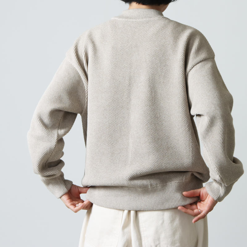 crepuscule (クレプスキュール) Moss stitch Moc Neck L/S sweat size