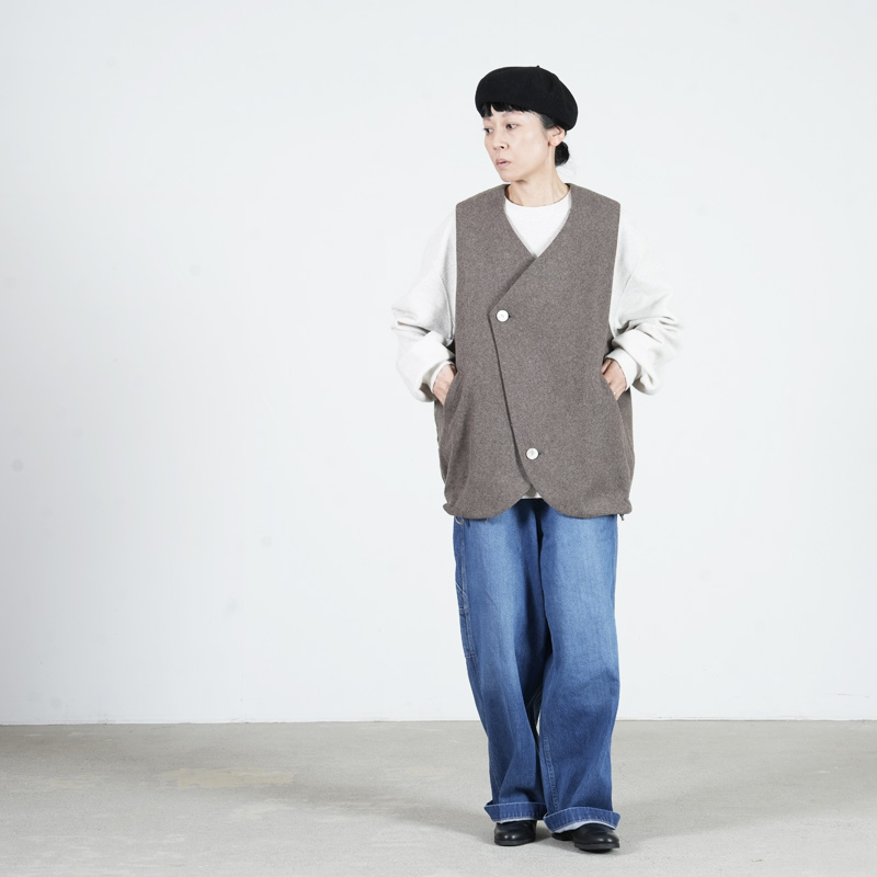 Dulcamara (ドゥルカマラ) ヴィンテージNYラウンドカットパデッドベスト