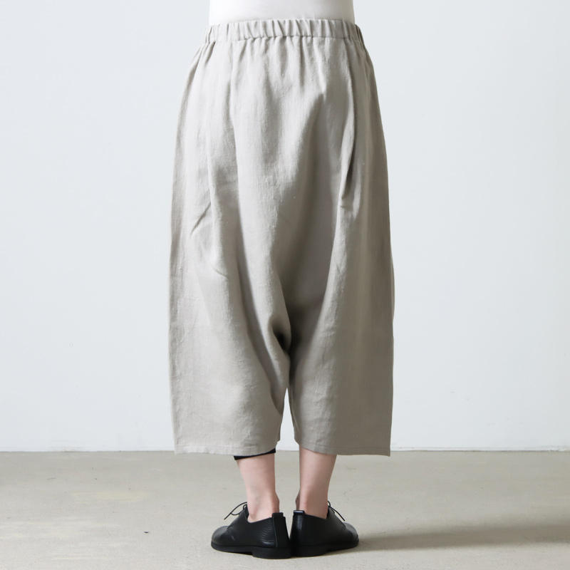 evameva (エヴァムエヴァ) raising linen sarrouel pants / レイジング
