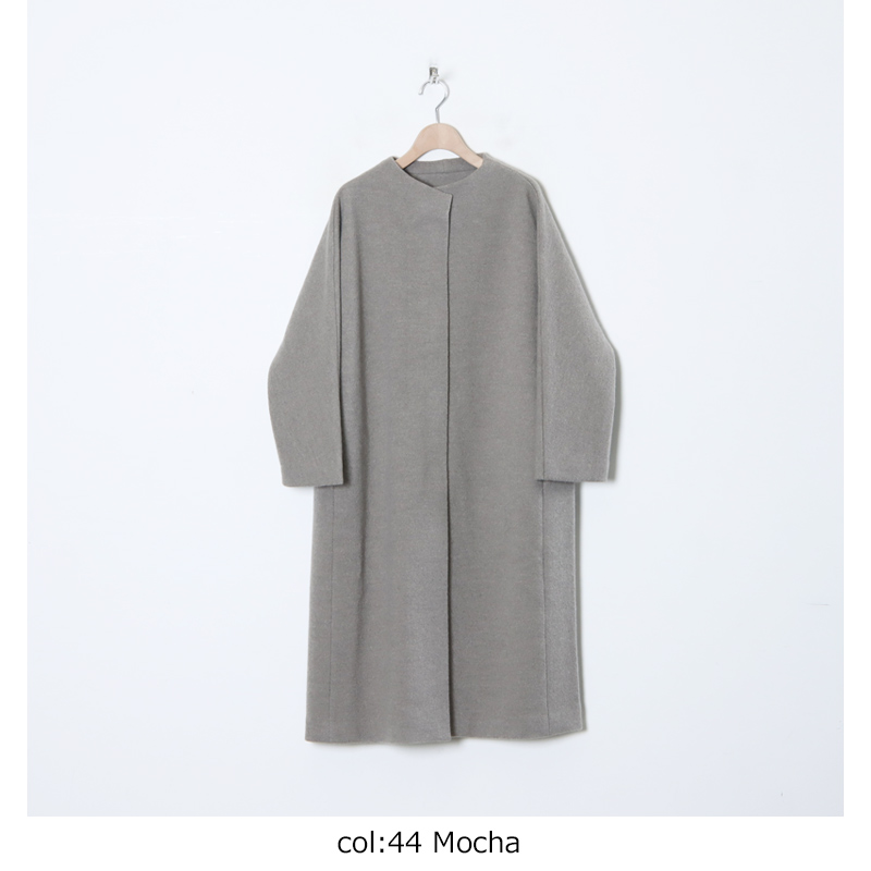 evameva (エヴァムエヴァ) press wool long coat / プレスウールロング
