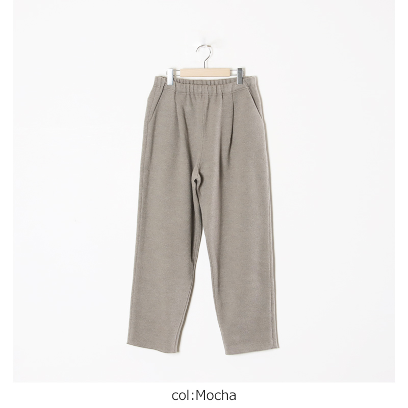 evameva (エヴァムエヴァ) press wool pants / プレスウールパンツ