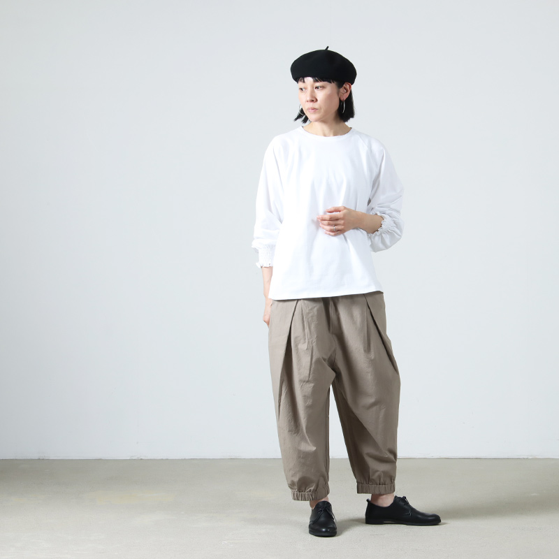 evameva (エヴァムエヴァ) cotton cropped pants / コットンクロップド