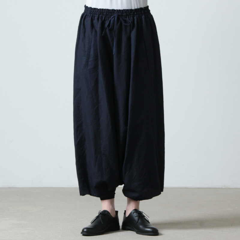 FACTORY (ファクトリー) 綿麻サルエルパンツ（シワ加工）