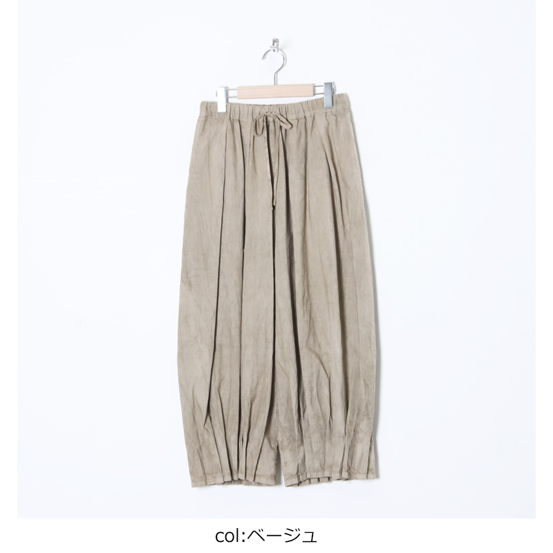FACTORY (ファクトリー) 綿麻プリーツパンツ