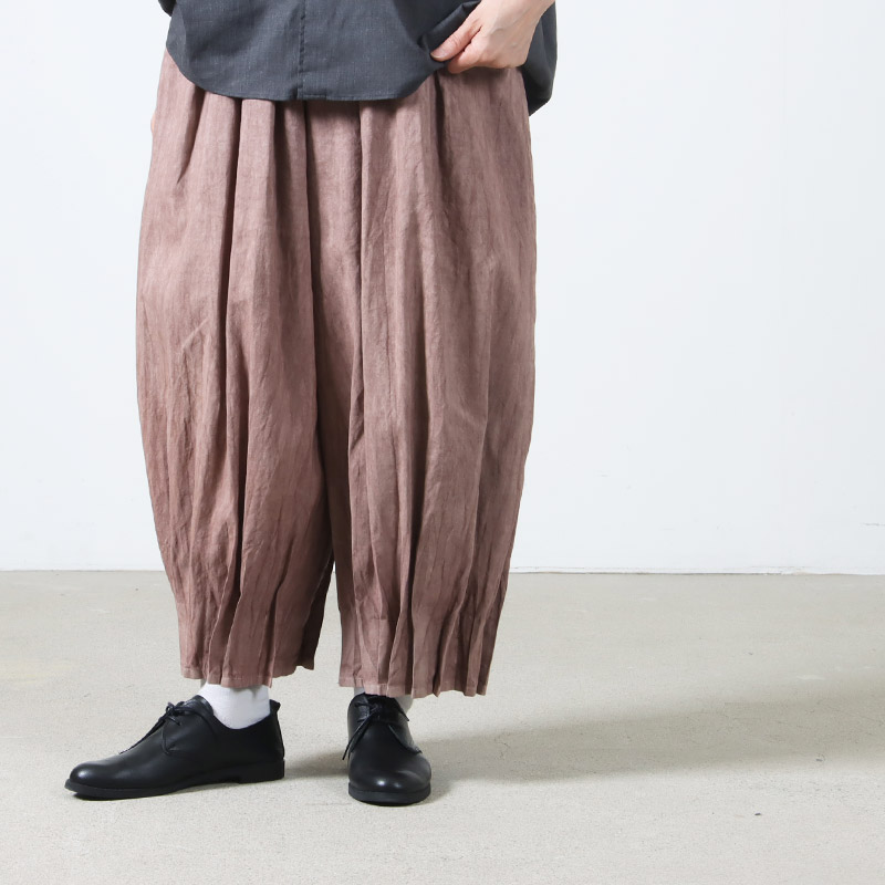 FACTORY (ファクトリー) 綿麻プリーツパンツ
