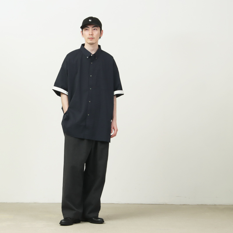 Fresh Service (フレッシュサービス) SEERSUCKER S/S B.D SHIRT / シア