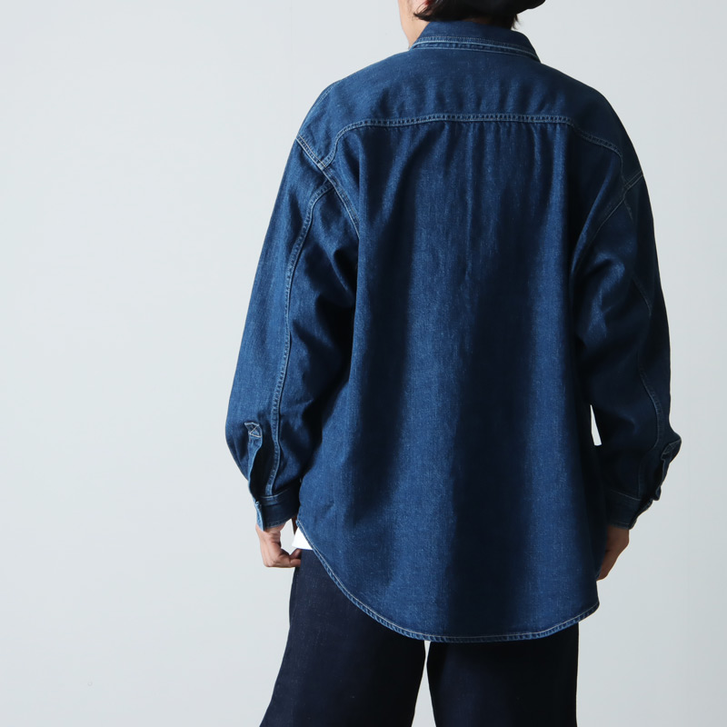 Graphpaper (グラフペーパー) Denim Regular Collar Shirt FADE