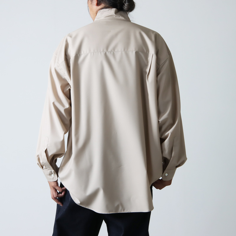 Graphpaper (グラフペーパー) Fine Wool Tropical Stand Collar Shirt