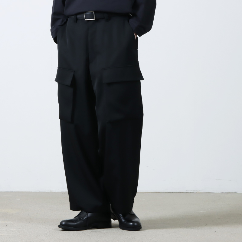 Graphpaper (グラフペーパー) Light Doeskin Wide Cargo Trousers
