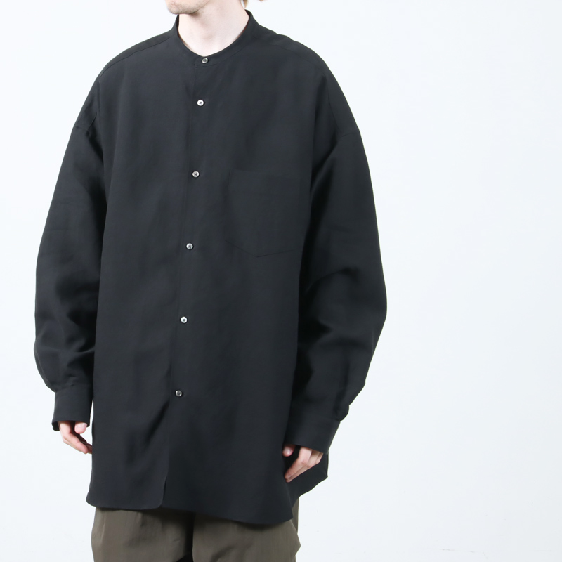 Graphpaper (グラフペーパー) Linen Cupro L/S Oversized Band Collar