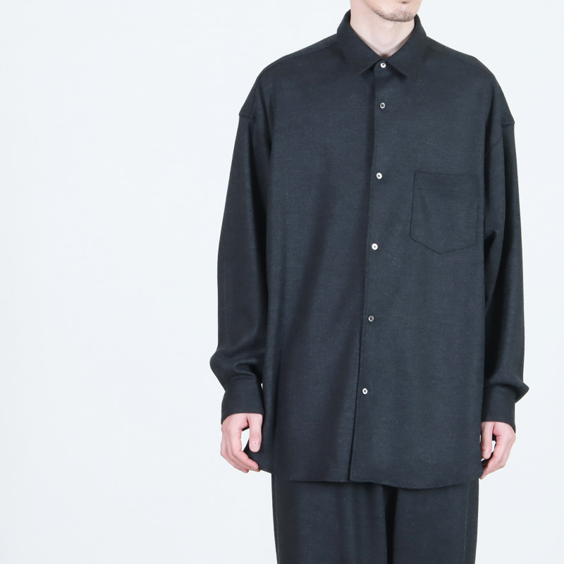 Graphpaper (グラフペーパー) Wool Smooth Flannel Oversized Regular