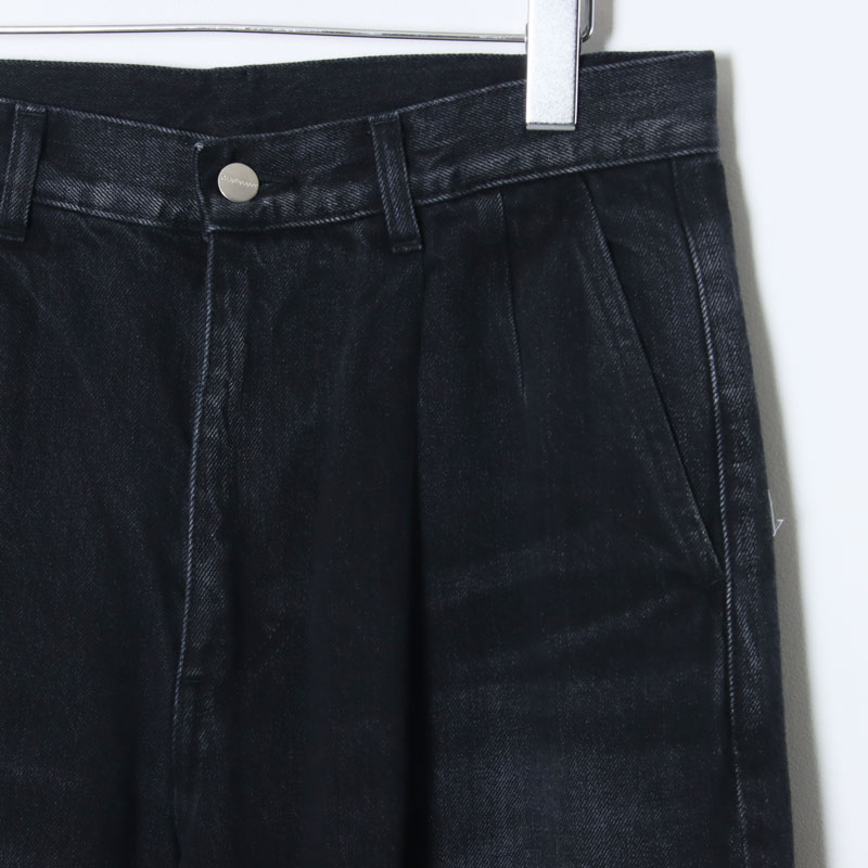 Graphpaper (グラフペーパー) Selvage Denim Two Tuck Pants -DARK