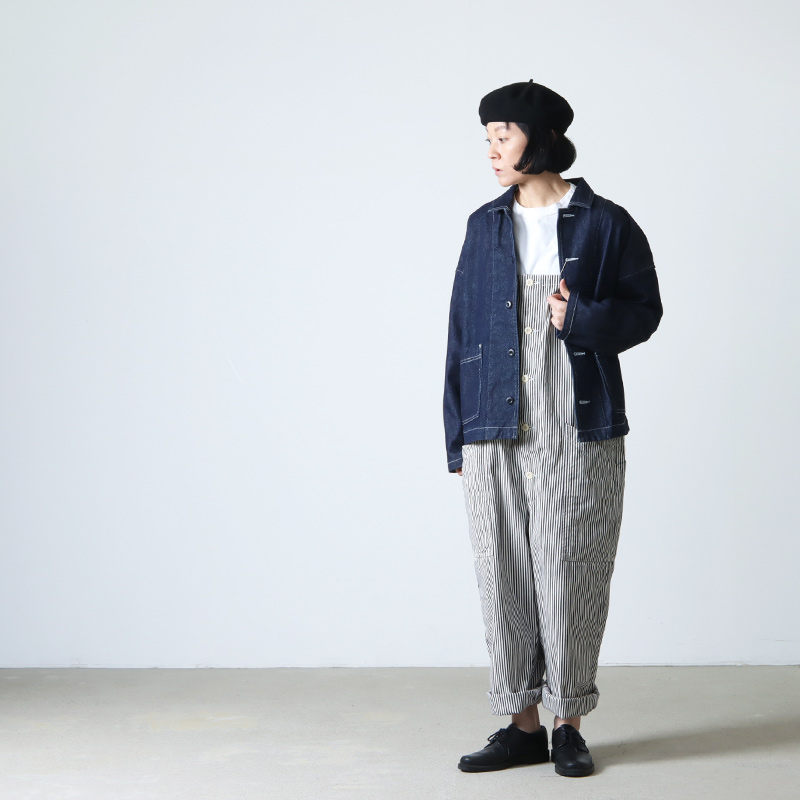 HARVESTY (ハーベスティ) オーバーオール ノンフェイドストライプ