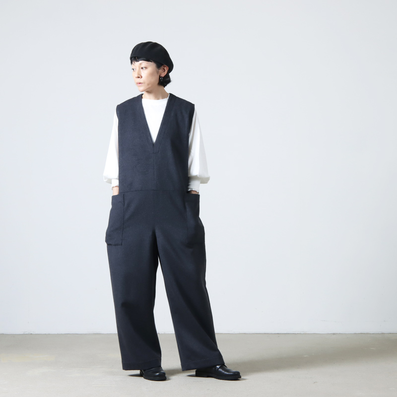 Honnete (オネット) V Neck Jumpsuit / Vネックジャンプスーツ