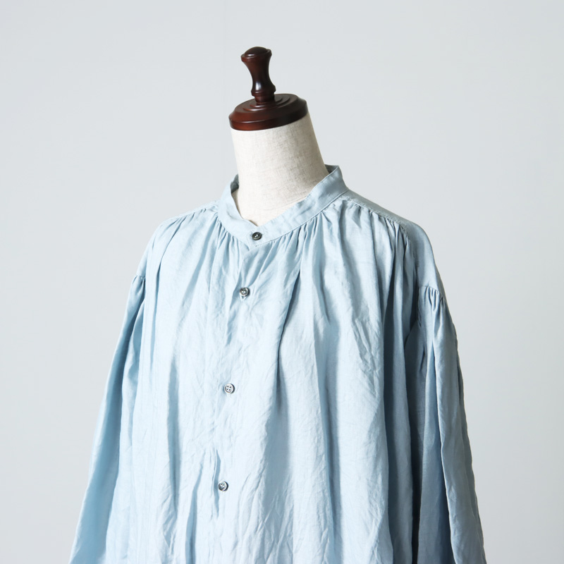 ICHI Antiquites (イチアンティークス) カラーリネンギャザーワンピース