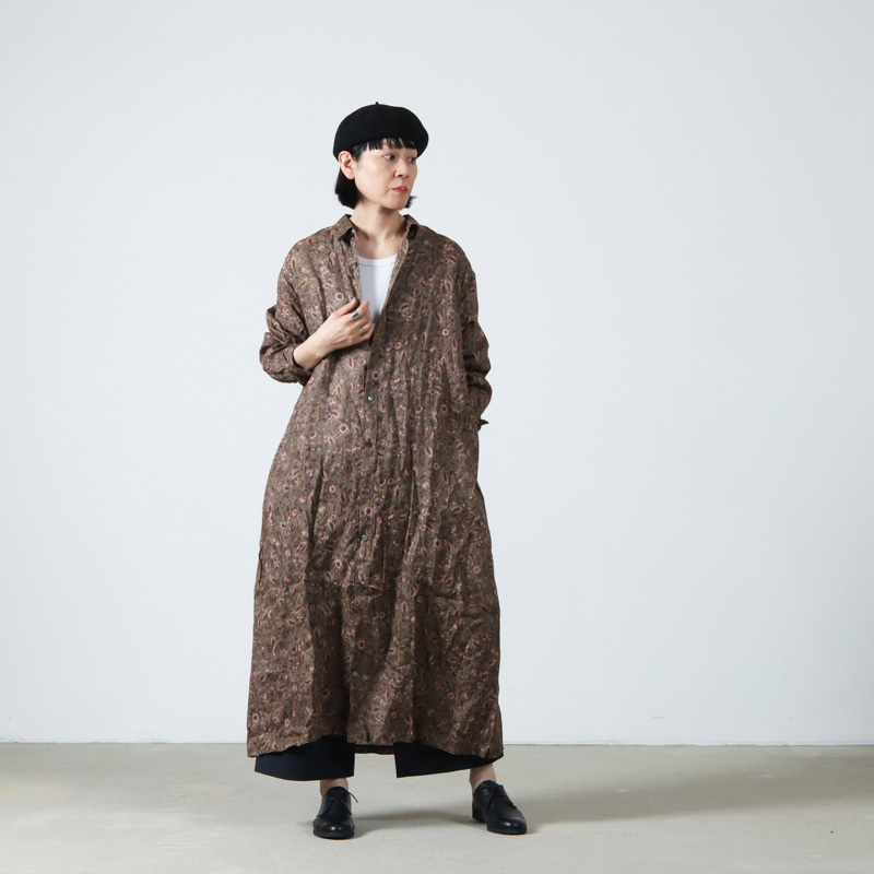 ICHI Antiquites (イチアンティークス) リネン フローラルパターン