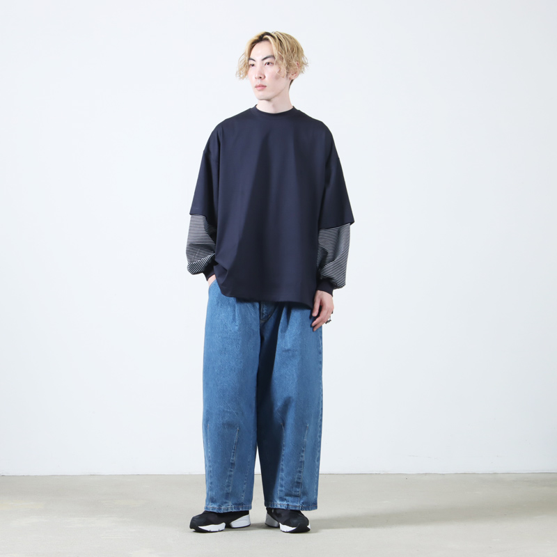 is-ness (イズネス) BALLOON LAYERED LONG SLEEVE T SHIRT / バルーン