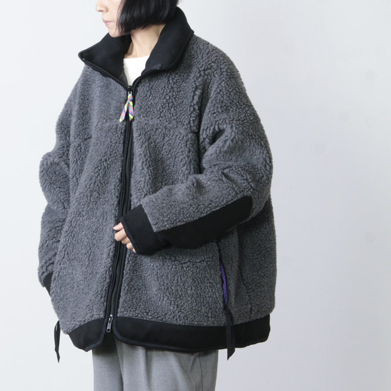 is-ness (イズネス) REVERSIBLE QUILTED FLEECE JACKET / リバーシブル