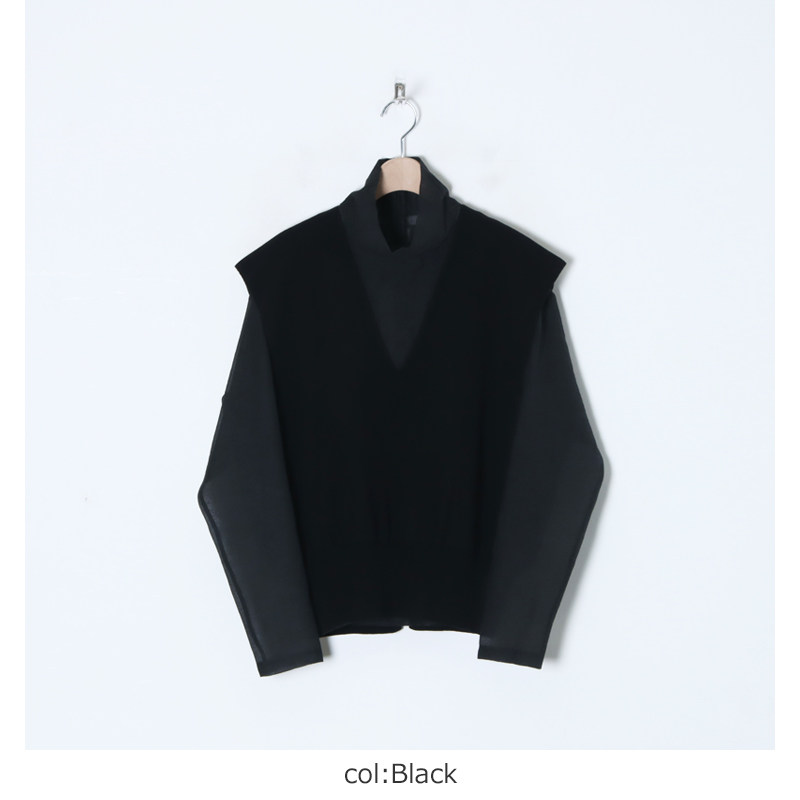 MANOF (マノフ) LAYERED KNIT TOPS / レイヤードニットトップス