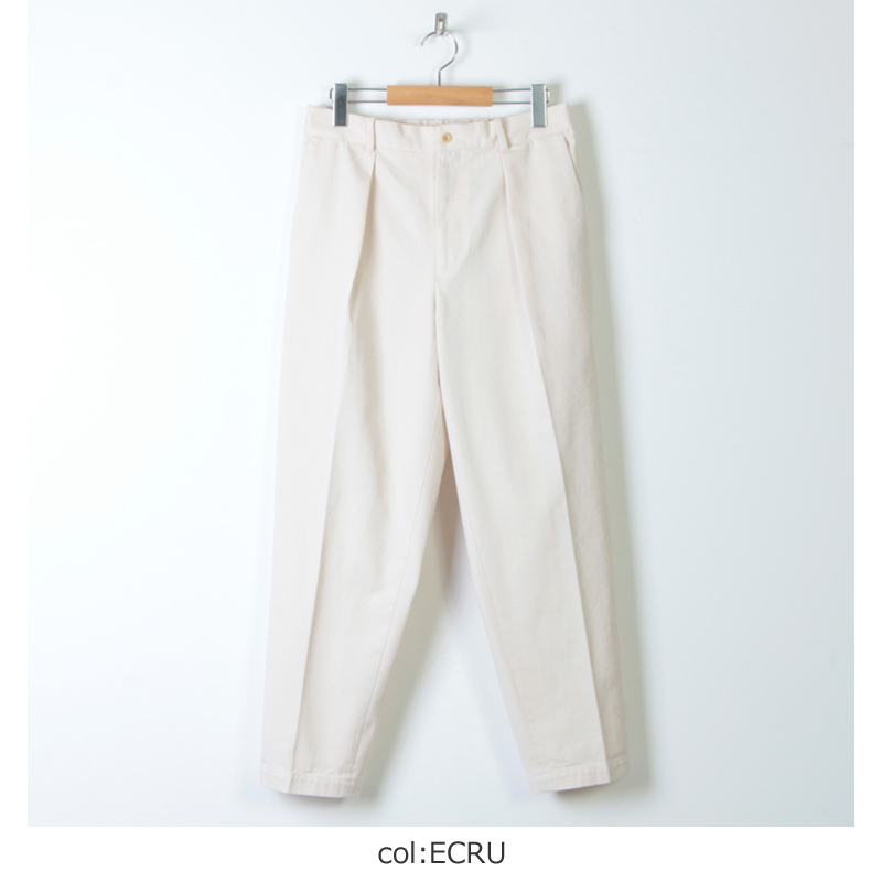 MARKAWARE (マーカウェア) FRONT PLEATS PEG TOP / フロントプリーツ