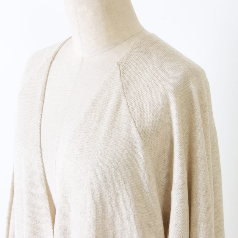 MidiUmi (ミディウミ) ウールリネン ハイゲージロングカーディガン