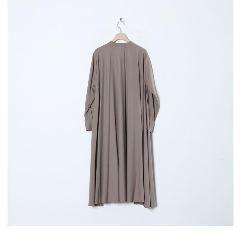 mizuiro ind (ミズイロインド) スタンドカラーフレアシャツワンピース