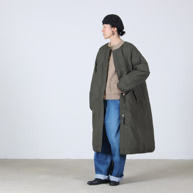 NANGA (ナンガ) NO COLLAR DOWN COAT / ノーカラーダウンコート