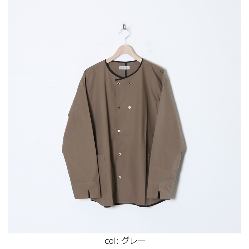 nisica (ニシカ) ノーカラーダブルボタンジャケット