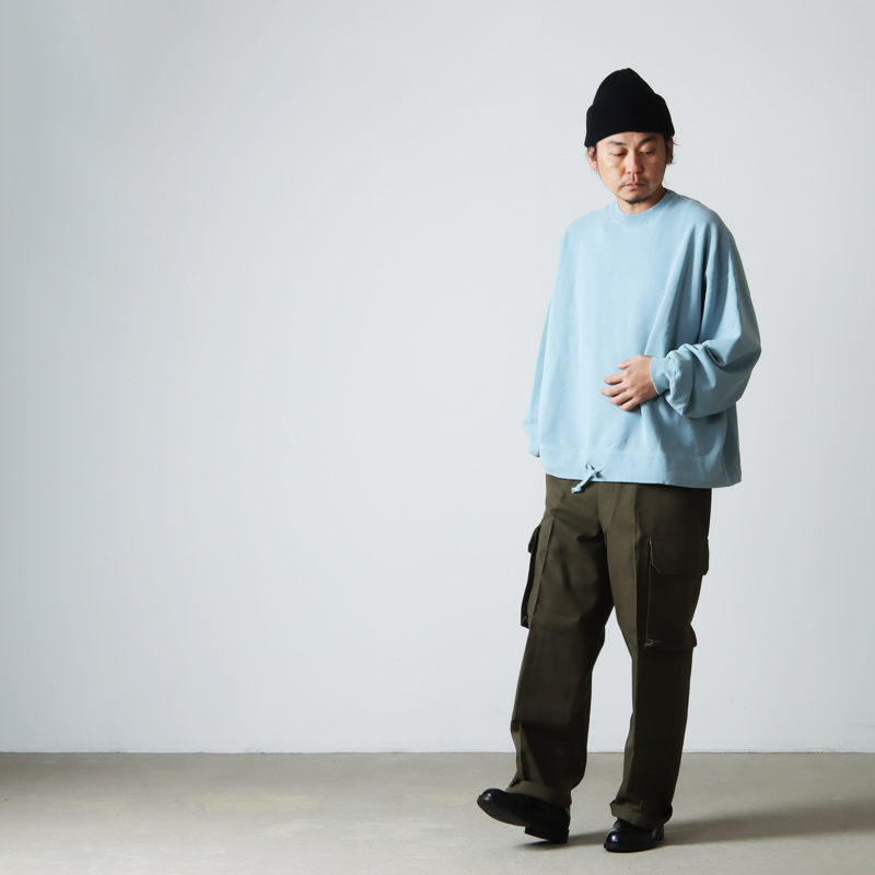 REMI RELIEF (レミレリーフ) SP加工裏毛 BIGサイズアウトドアクルー