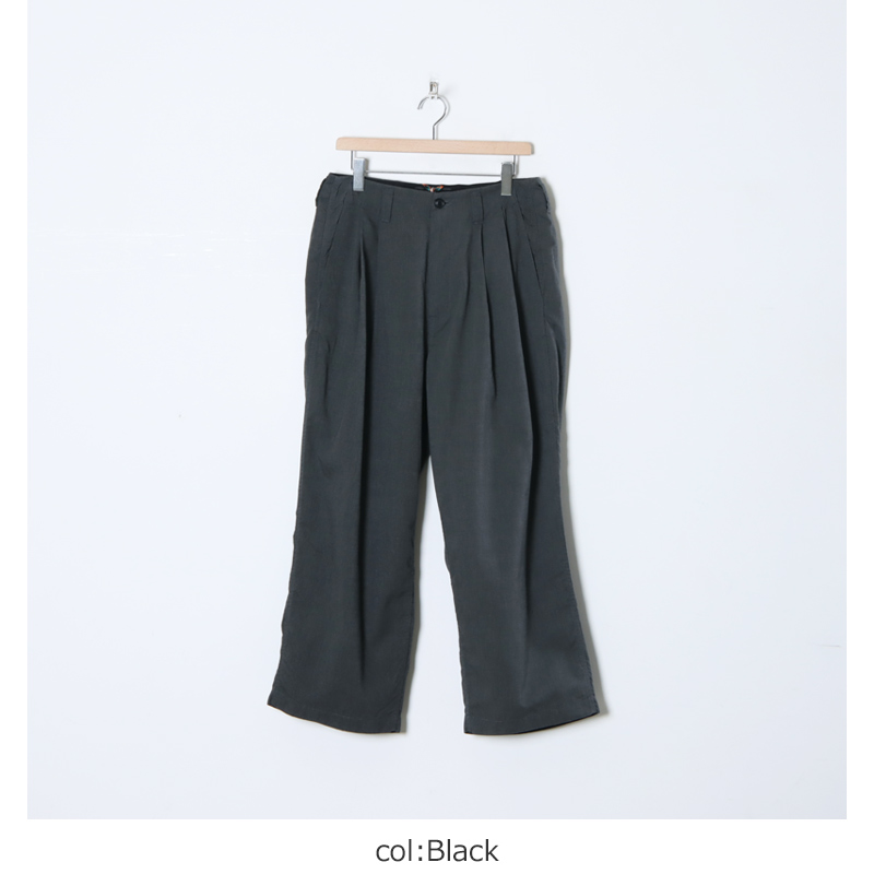 roundabout (ラウンダバウト) Chambray 2tuck Pants / シャンブレー2