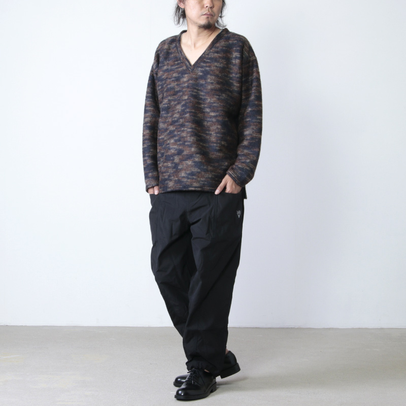 South2 West8 (サウスツーウエストエイト) Side Slit V Neck Shirt