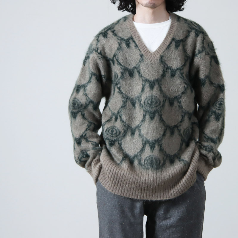 South2 West8 (サウスツーウエストエイト) Loose Fit V Neck Sweater