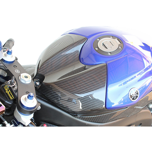 タンクトップカバー ドライカーボン 平織艶あり - バイク