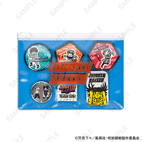 呪術廻戦 ビィズニィズ 缶バッジセット(虎杖・伏黒・釘崎・脹相