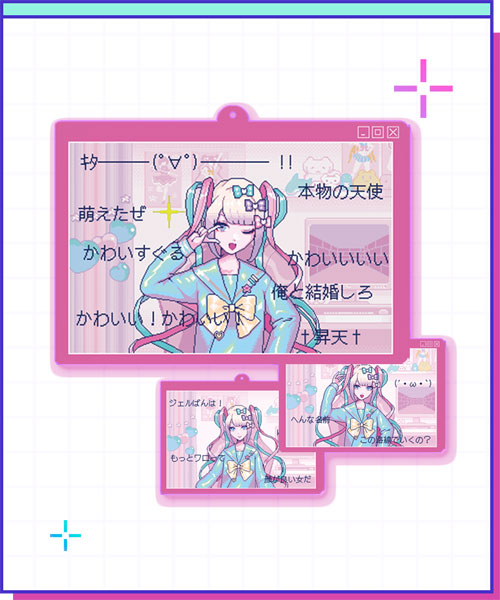 NEEDY GIRL OVERDOSE 流れるコメント超てんちゃんアクキー[WHY SO