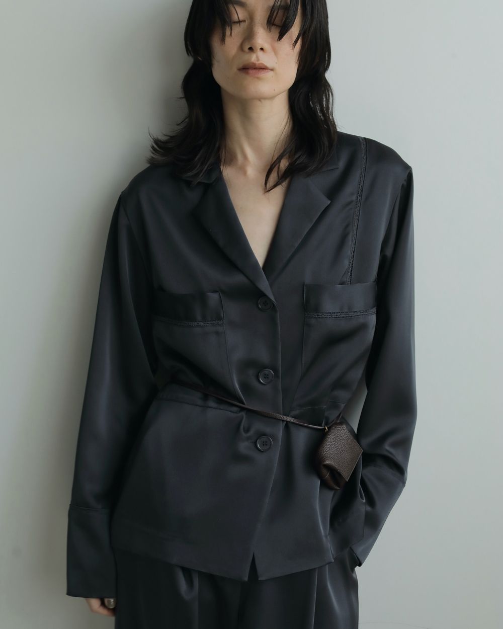 ànuke online store（アンヌーク） / Satin Tailored ShirtsSatin