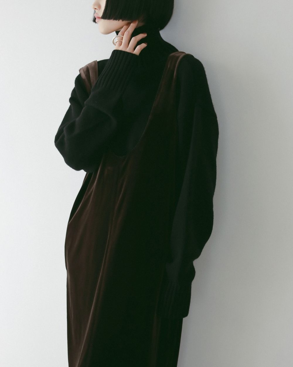 ànuke online store（アンヌーク） / Velour Uneck OnepieceVelour