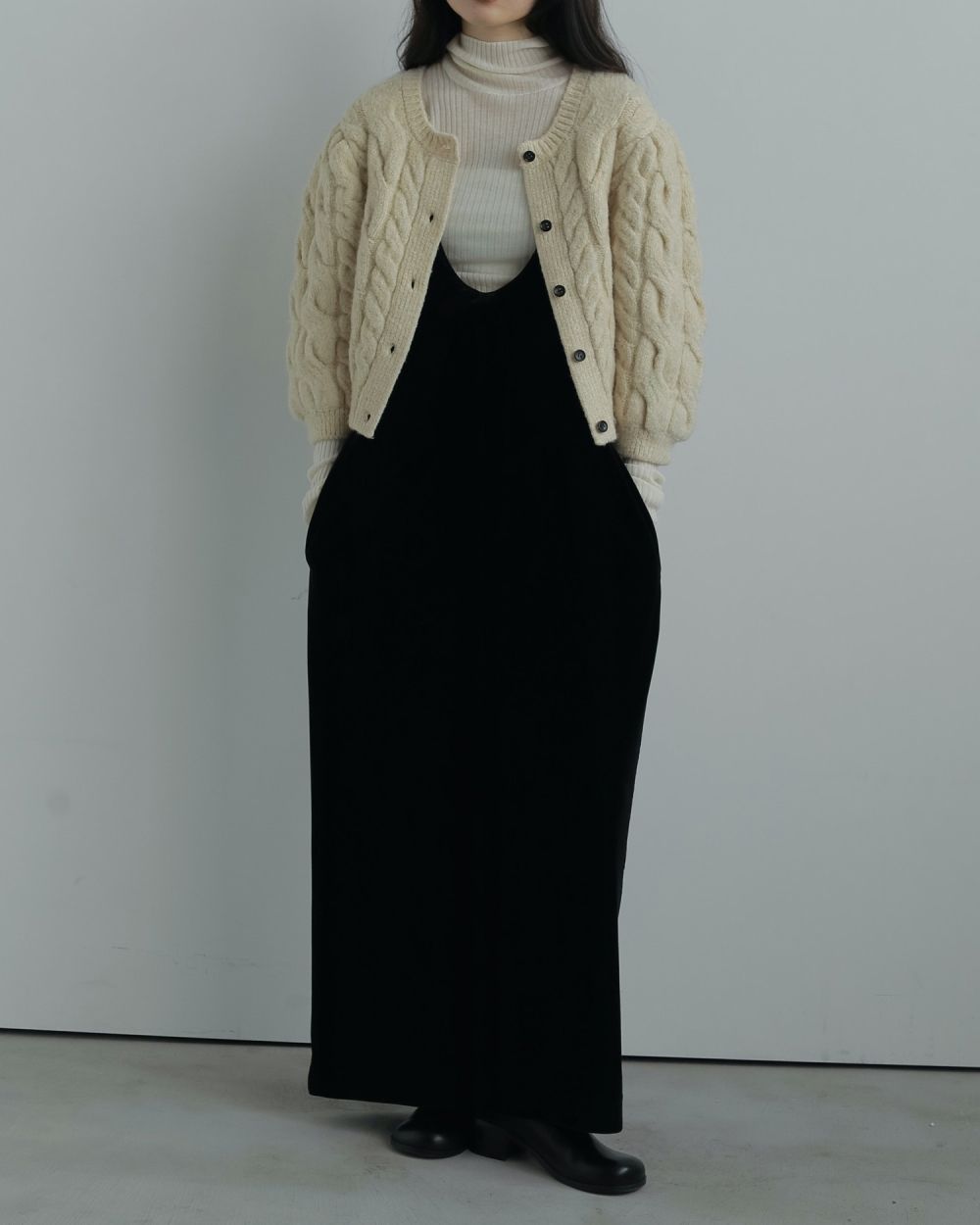 ànuke online store（アンヌーク） / Velour Uneck OnepieceVelour