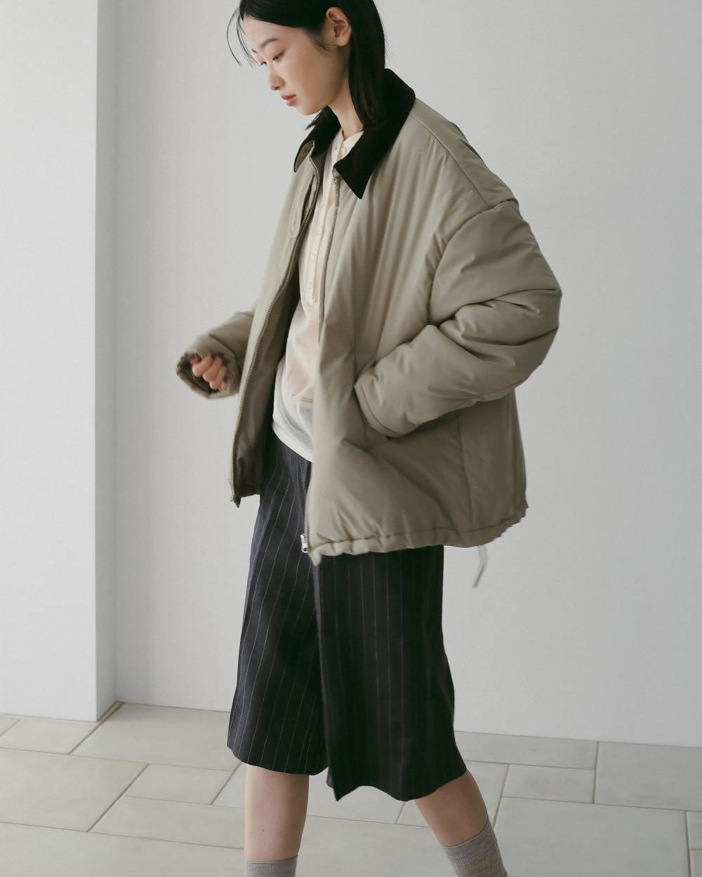 ànuke online store（アンヌーク） / Velour Collar Blouzon62610203