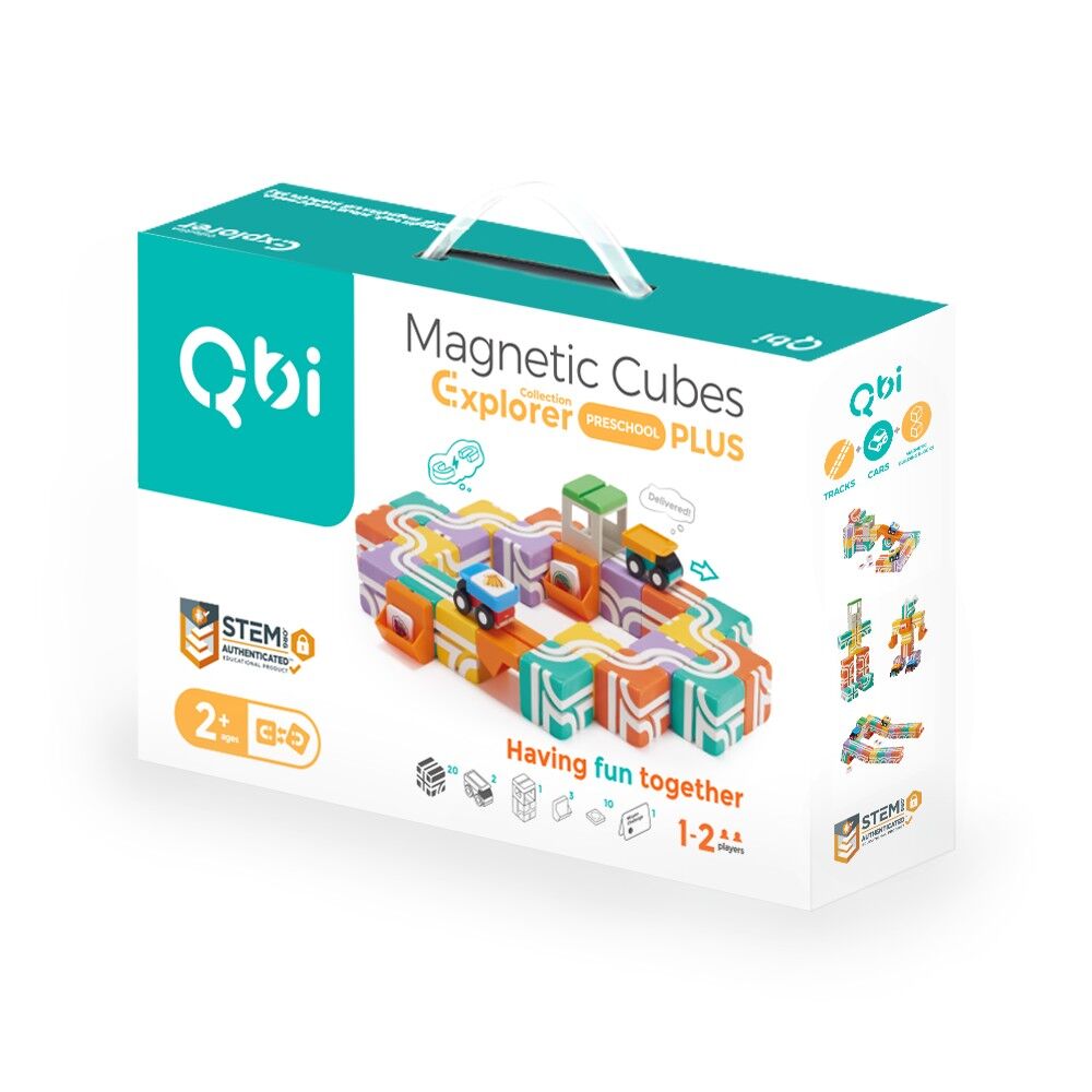 Buy wholesale QBI Toy Kids Magnet Building Tiles Basic Pack, 3D