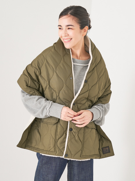 TAION】 ミリタリー リバーシブル ダウンストール｜collex / コレックス