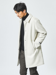 ネオスエード】裏フリース ステンカラーコート / バルマカーンコート